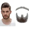Falskt Skägg Realistiskt 100% Äkta Hår Helt Handknutet Getsskinn Brunt För Män Smink Underhållning/drama (hz06), Happy H> Tillbehör