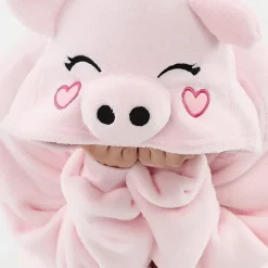 Fancy Cosplay Kostym Onesie Pyjamas Vuxen Nattkläder Pink Pig L> Dräkter