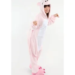 Fancy Cosplay Kostym Onesie Pyjamas Vuxen Nattkläder Pink Pig L> Dräkter