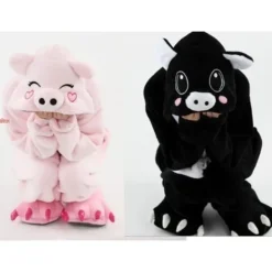 Fancy Cosplay Kostym Onesie Pyjamas Vuxen Nattkläder Pink Pig L><noscript><img width=