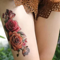 Fashion Fake Temporary Tattoo Sticker Rose Flower Arm Body Waterproof Women Art> Smink
