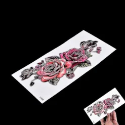 Fashion Fake Temporary Tattoo Sticker Rose Flower Arm Body Waterproof Women Art><noscript><img width=