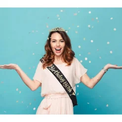 Födelsedagsdrottning Skärp & Strass Tiara Kit - 21:a 30:e Födelsedagspresenter Födelsedag Skärp för Kvinnor Födelsedagsfest Tillbehör_Speciella gåvor Black | Fyndiq><noscript><img width=