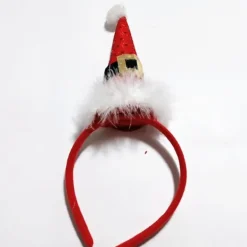 J-star Feather Tomte Hat Pannband Paljetter Xmas Hat Hårband Jul Hatt Hårbåge><noscript><img width=
