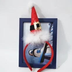 J-star Feather Tomte Hat Pannband Paljetter Xmas Hat Hårband Jul Hatt Hårbåge><noscript><img width=