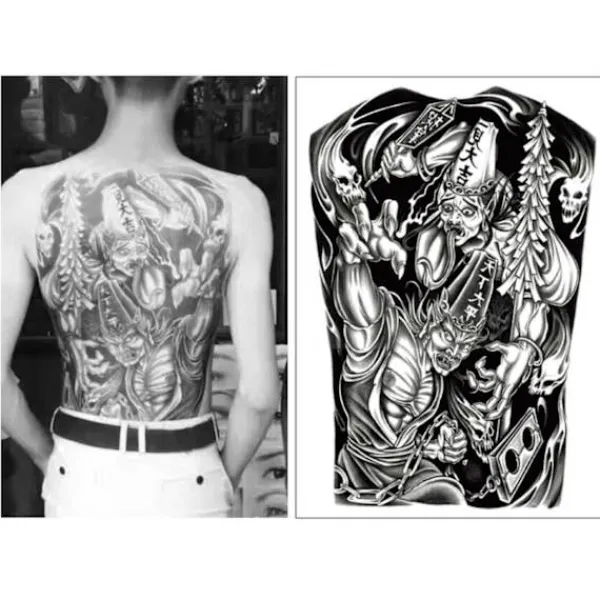 Megabilligt Fejktatuering Ryggtavla Japansk Tatuering> Smink