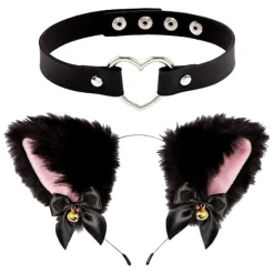 BraVärde Festival Party Hårhållare Kedja Choker-lingling} Leather Choker><noscript><img width=