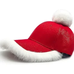 FMYSJ Festlig Tomteluva! Rolig Jultomteluva Justerbar Trendig Tomtekeps Ty (FMY)> Huvudbonader