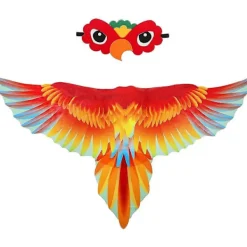 FMYSJ Fågeldräkt med vingar och fågelmask för barn - Halloweenfest Rollspelsfavoriter (FMY)> Tillbehör