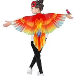 FMYSJ Fågeldräkt med vingar och fågelmask för barn - Halloweenfest Rollspelsfavoriter (FMY)><noscript><img width=