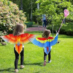 FMYSJ Fågeldräkt med vingar och fågelmask för barn - Halloweenfest Rollspelsfavoriter (FMY)><noscript><img width=