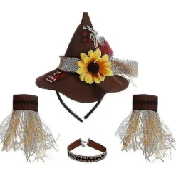 LEIGELE Fågelskrämma Hatt Armband och Halsband för Halloween Cosplay - Set om 4 st (LGL)> Tillbehör