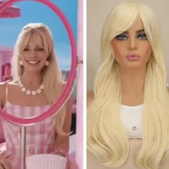 Film Barbie Cosplay Peruk för Kvinnor Värmebeständig Cosplay Kostym A1 SQBB_max><noscript><img width=