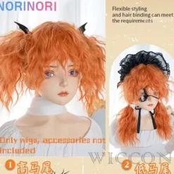 KOOLYOU Film Clown Pennywise Cosplay Kostym Genderswap Halloween Skräck Lolita Klänning Upp Kvinnor Fantasy Klänning Karneval Fest Komplett Set WIG ONLY> Peruker