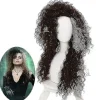 Filmkaraktär Bellatrix Lestrange Lång Brun Blandad Vågig Peruk Bella Peruker Värmebeständig Cosplay Kostym Peruk + Perukmössa> Peruker