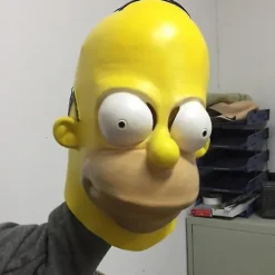 FMYSJ Filmkaraktär The Simpsons Mask Simpsons Halloween Maskerad Latex Hjälm Rekvisita (FMY)><noscript><img width=