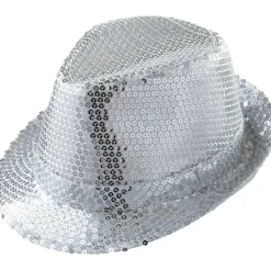 Filt hatt med glitter, guld, för temafester eller karneval, Fest> Huvudbonader