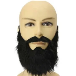 Fina Falska Skägg Halloween Kostymfest Mustasch Svart Cosplay Utklädnad 1setblack> Tillbehör