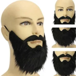 Fina Falska Skägg Halloween Kostymfest Mustasch Svart Cosplay Utklädnad 1setblack> Tillbehör