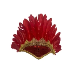 Fjäder Huvudbonad Headpiece RÖD RÖD Red> Huvudbonader
