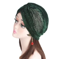 Fjäderbild av sammetskänsla elastisk huva (svart)><noscript><img width=