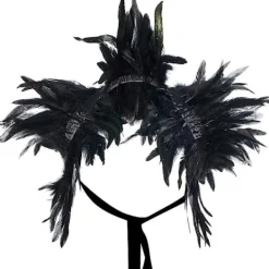 Fjädercape Fjädersjal LILA><noscript><img width=