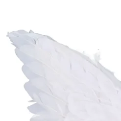 Fjädervingar för Vuxna och Barn Cosplay Levande Ving Kostymtillbehör för Halloween Julfest Vit M 60 X 45cm / 23.6 X 17.7in><noscript><img width=