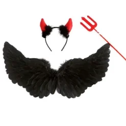 unbranded Fjädrade Djävulsvingar Halloween Kostym Cosplay> Tillbehör