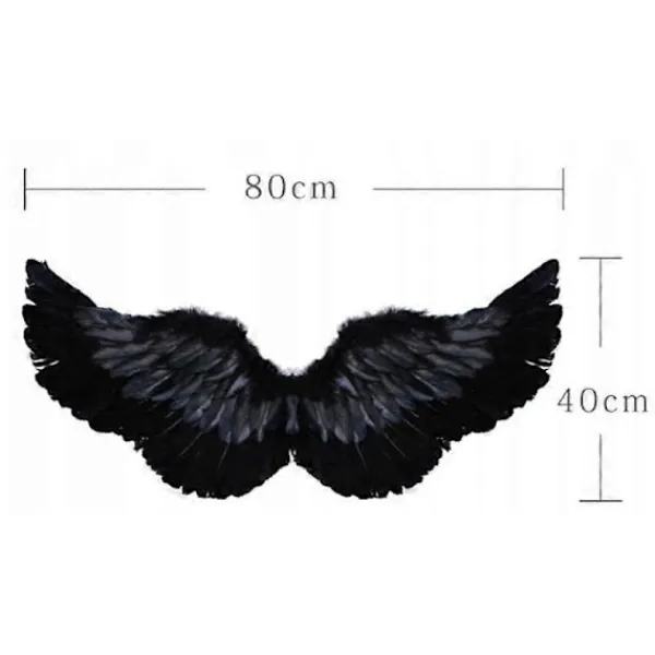 unbranded Fjädrade Djävulsvingar Halloween Kostym Cosplay> Tillbehör