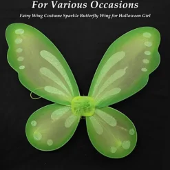 Fjärilsfévingar med elastiska band för prinsesskostymfestfavoriter><noscript><img width=
