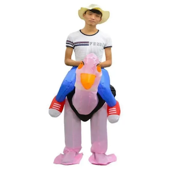 LEIGELE Flamingos/strutsar/grip Riding Uppblåsbar Kostym Stilfulla Rollspelsdräkter För Aktivitetsfest Scen LGL> Dräkter