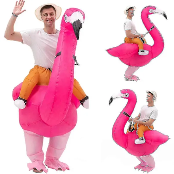 LEIGELE Flamingos/strutsar/grip Riding Uppblåsbar Kostym Stilfulla Rollspelsdräkter För Aktivitetsfest Scen LGL> Dräkter