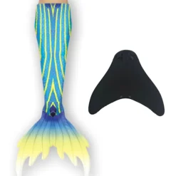 Flickans Sjöjungfru Stjärt med Monofin grön 150> Dräkter