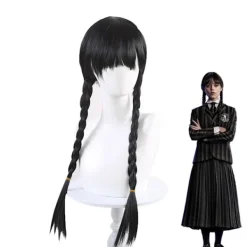 Flickperuk Wednesday Addams Family Thing Peruk Cosplay Party Dekorationer zy> Peruker