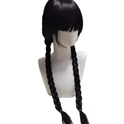 Flickperuk Wednesday Addams Family Thing Peruk Cosplay Party Dekorationer zy><noscript><img width=