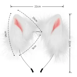 Fluffigt Rävöron Pannband & Svans Set för Cosplay Kostym [JUN]><noscript><img width=