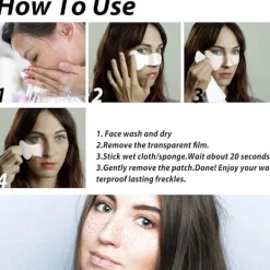 Freckle Tattoo Stickers - 20 st, Freckle Tattoo, Freckle Patches, Vattentät Realistisk Tillfällig><noscript><img width=