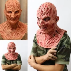 Freddy Krueger Latexmask Karneval Halloween Realistisk Vuxen Del> Masker