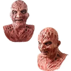 Freddy Krueger Latexmask Karneval Halloween Realistisk Vuxen Del><noscript><img width=