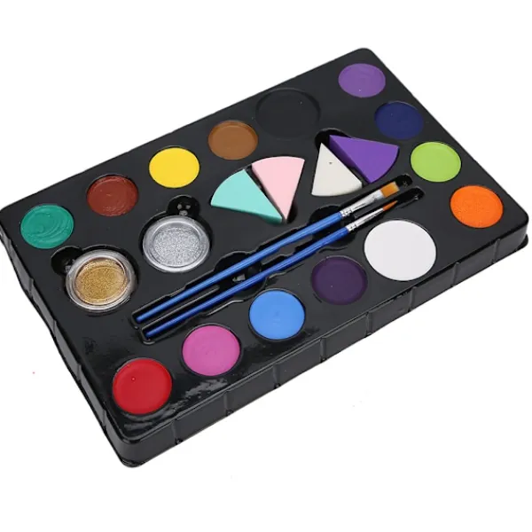 14-färgad ansikts- och kroppsmålning Makeup Cosplay Målningsset, Giftfri Vattentät Ansiktsmålningssats för Vuxna & Barn Halloweenfest Kostymmakeup> Smink