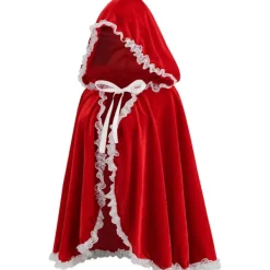Färgglad Hus Sammet Rödluvan Sammet Cape Halloween Jul Cosplay Party Fancy Cape 23.62''> Dräkter