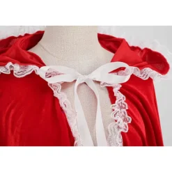 Färgglad Hus Sammet Rödluvan Sammet Cape Halloween Jul Cosplay Party Fancy Cape 23.62''><noscript><img width=