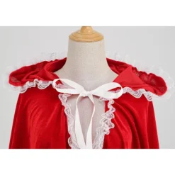 Färgglad Hus Sammet Rödluvan Sammet Cape Halloween Jul Cosplay Party Fancy Cape 23.62''><noscript><img width=