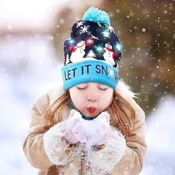 Färgglada LED-lampor lyser upp tomteluvan ful julmössa ful julmössa för vuxna jul nyårsfest><noscript><img width=