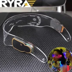 Färgglada lysande glasögon 7 lägen justerbar LED-belysning skyddsglasögon Bar KTV Disco Jul Halloween Party rekvisita glödande glasögon> Tillbehör