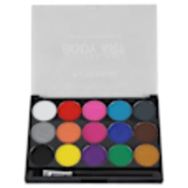 15-färgs giftfritt vattenbaserat sminkset för ansikte och kropp> Smink