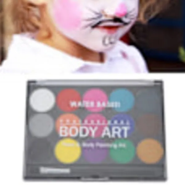 15-färgs giftfritt vattenbaserat sminkset för ansikte och kropp> Smink