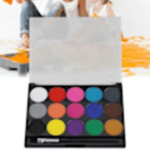 15-färgs giftfritt vattenbaserat sminkset för ansikte och kropp> Smink