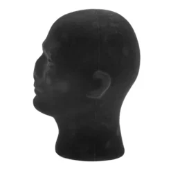 frigolit skum skyltdocka manekäng Huvud Modell Peruker Glasögon Cap Display Stativ Svart><noscript><img width=