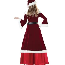 Fröken Jultomte Kostymer Röd Sammet Dam Jul Maskeradkläder XL><noscript><img width=